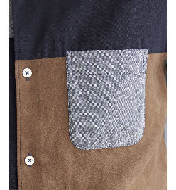 ikka「オックスブロックス切り替えシャツ」|シャツ・ブラウス|