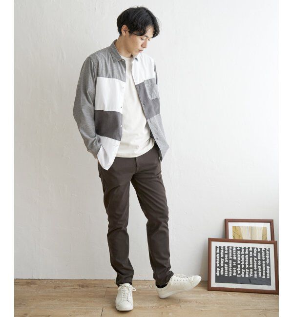 ikka「オックスブロックス切り替えシャツ」|シャツ・ブラウス|