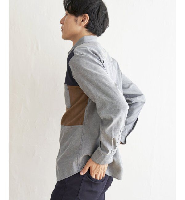 ikka「オックスブロックス切り替えシャツ」|シャツ・ブラウス|