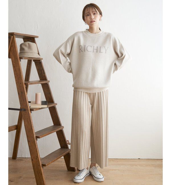 ikka「ジャガードロゴニットプルオーバー」|プルオーバー|