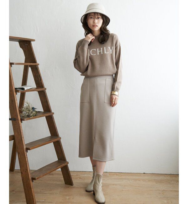 ikka「ジャガードロゴニットプルオーバー」|プルオーバー|