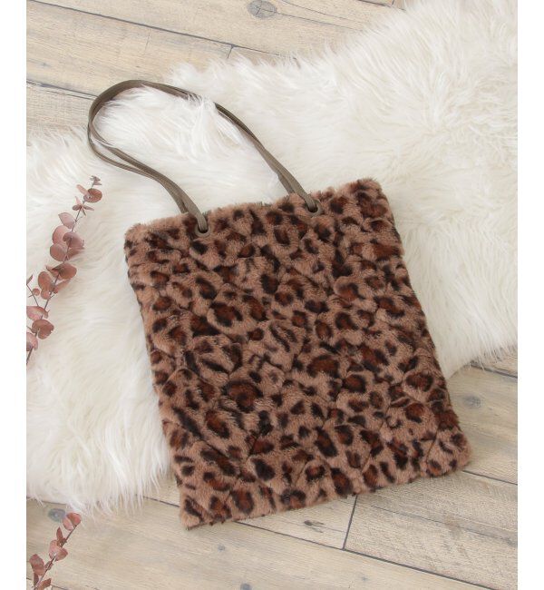 ikka「エコファーキルトマチなしトートバッグ」|その他|ブラウン