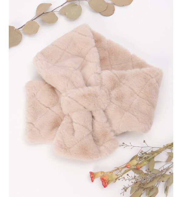 ikka「エコファーキルト差し込みマフラー」|マフラー|オフホワイト