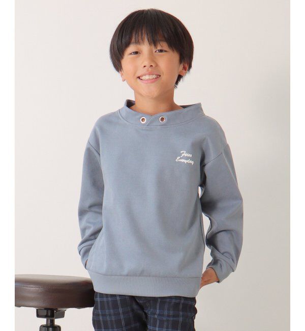 ikka kids「【抗菌防臭／吸水速乾】フェイクスエードルーイカラートレーナー（120~160cm）【親子おそろい】」|Tシャツ・カットソー|