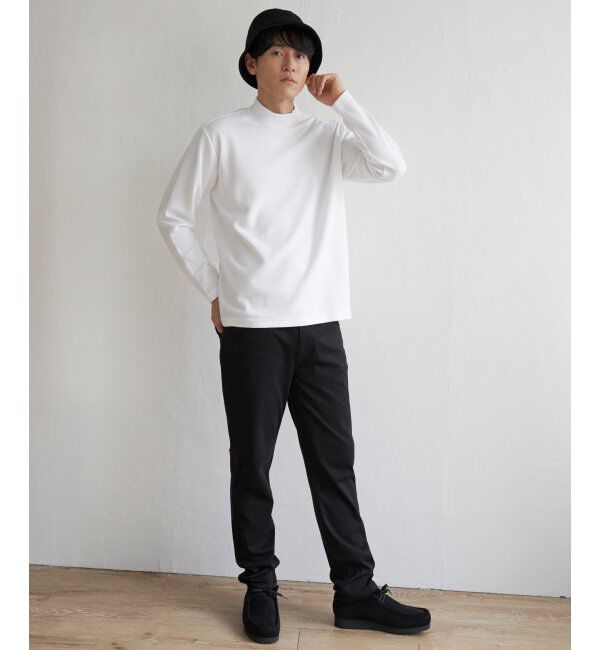 IKKA LOUNGE「ポンチモックネックロンT」|Tシャツ・カットソー|