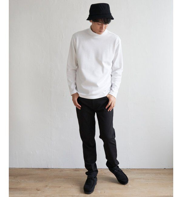 IKKA LOUNGE「ポンチモックネックロンT」|Tシャツ・カットソー|