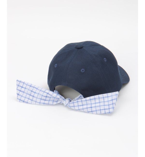 ikka kids「後ろリボンキャップ」|その他|ネイビー