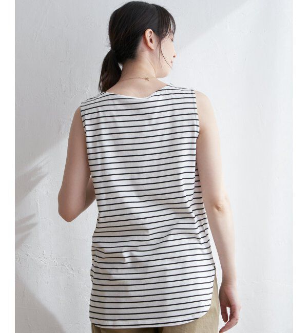 ikka「【雑誌InRed5月号掲載】コットンUSA裾ラウンドノースリプルオーバー」|タンクトップ|