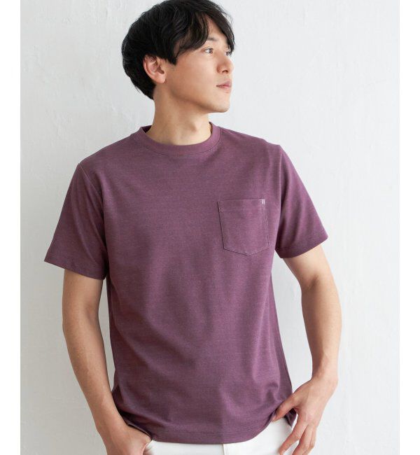 ikka「ライトダンボールダブルフェイスTシャツ」|Tシャツ・カットソー|パープル