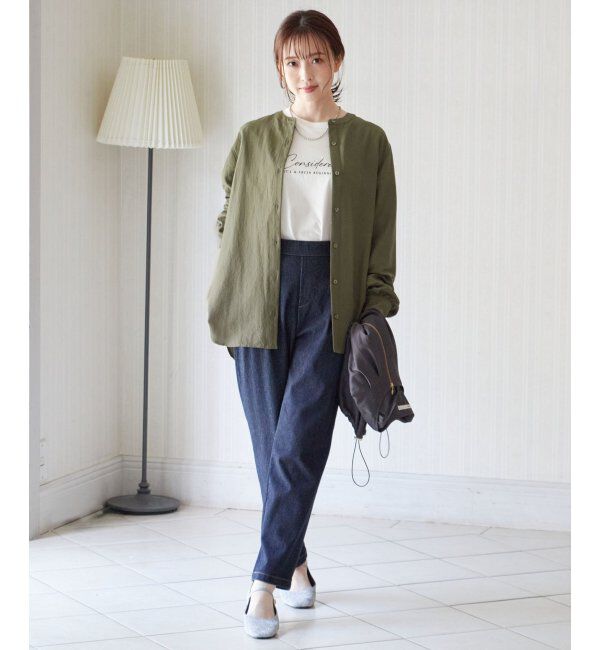 ikka「前後2WAYバンドカラーシャツ」|シャツ・ブラウス|