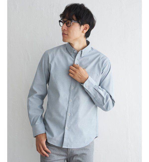 ikka「【吸水速乾】イージーケアオックスボタンダウンシャツ」|シャツ・ブラウス|