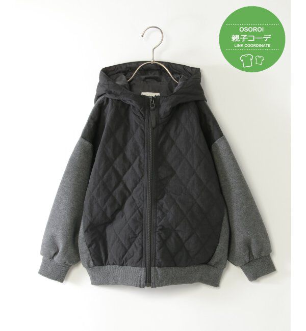 ikka kids「【親子おそろい】コンビブロックスパーカー（110~160cm）」|その他|ブラック