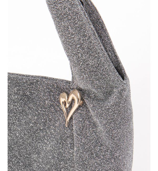 ikka「ブローチ付きラメミニトートバッグ」|その他|