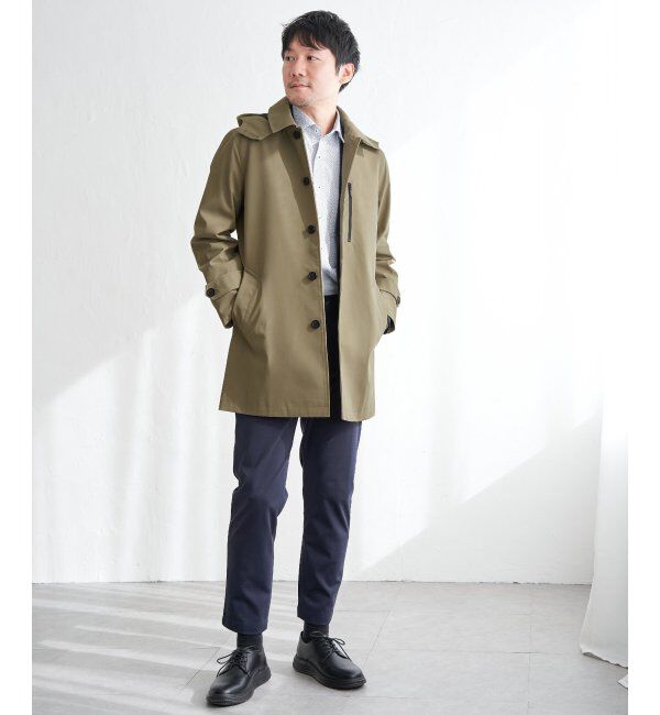 IKKA LOUNGE「【雑誌MonoMax4月号掲載】撥水ピケフードステンカラーコート」|その他|