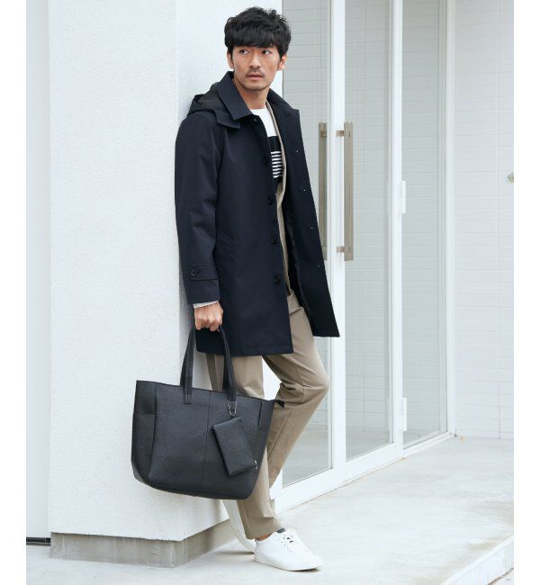 IKKA LOUNGE「【雑誌MonoMax4月号掲載】撥水ピケフードステンカラーコート」|その他|