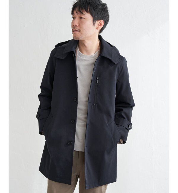 IKKA LOUNGE「【雑誌MonoMax4月号掲載】撥水ピケフードステンカラーコート」|その他|