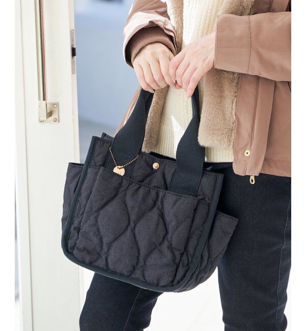 ikka「キルティング多ポケトートバッグ」|その他|ブルー
