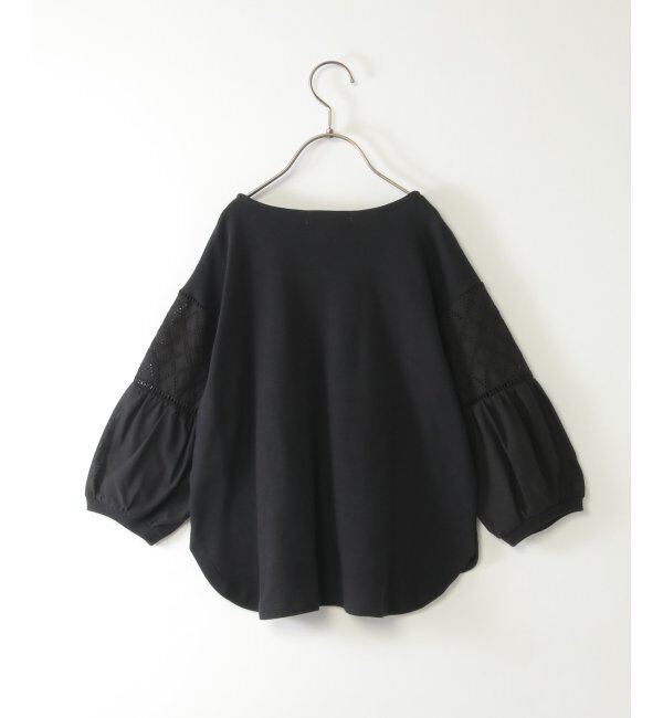 ikka kids「【親子おそろい】7分袖キカレース切り替えTシャツ」|Tシャツ・カットソー|