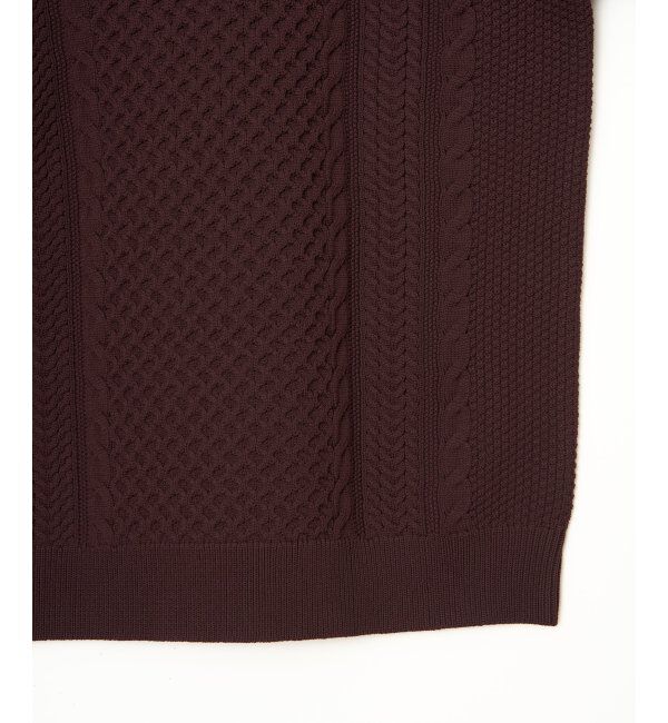 ikka「GOKUラクニットアランケーブル」|プルオーバー|