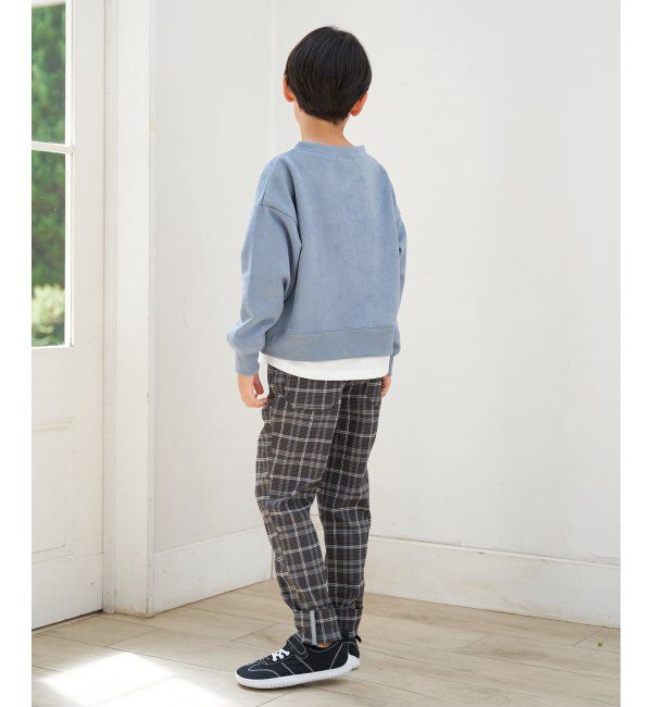 ikka kids「【親子コーデ】フェイクスエードルーイカラーレイヤードプルオーバー（120~160cm）」|Tシャツ・カットソー|