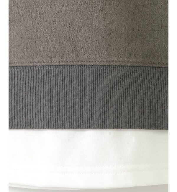 ikka kids「【親子コーデ】フェイクスエードルーイカラーレイヤードプルオーバー（120~160cm）」|Tシャツ・カットソー|