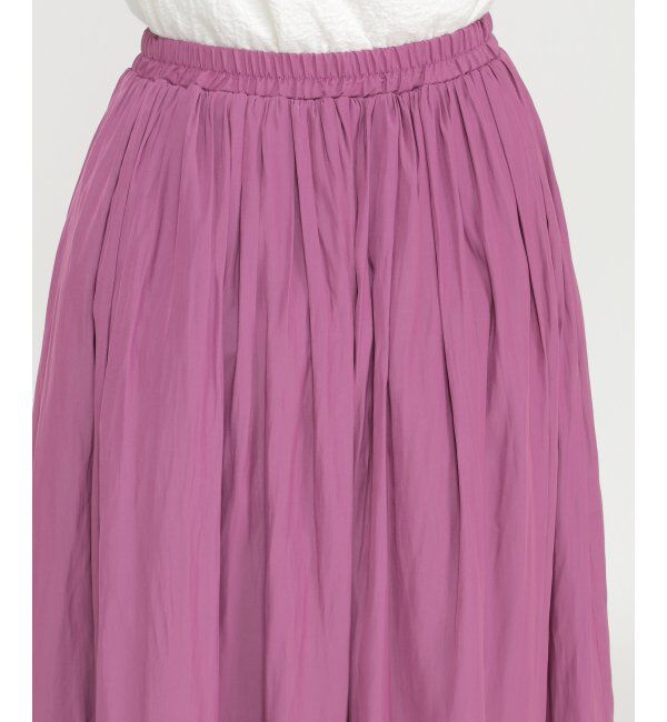 Lbc with Life「サテンギャザースカート」|スカート|