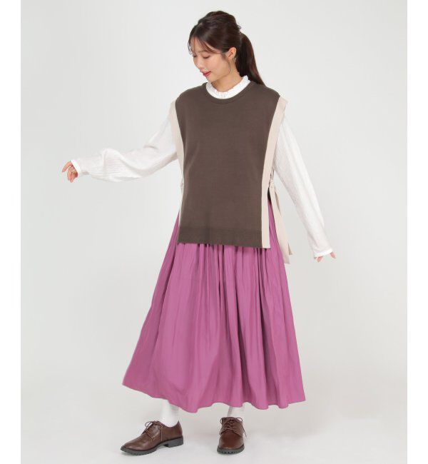 Lbc with Life「サテンギャザースカート」|スカート|