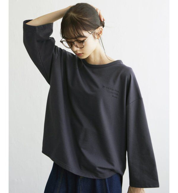 Lbc with Life「刺繍ミニ裏毛8分袖プルオーバー」|その他|