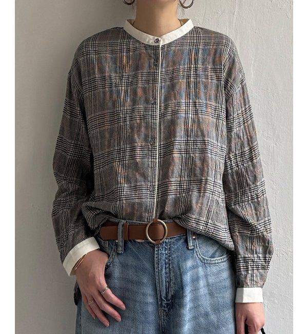 Lbc with Life「クレリックパイピングシャツ」|シャツ・ブラウス|ブラック