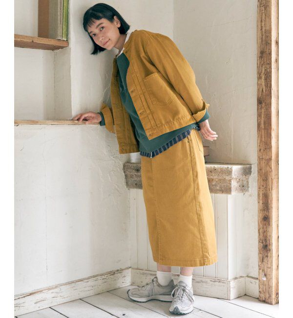 Lbc with Life「ＬＢＣデニムノーカラージャケット」|ブルゾン・スタジャン|