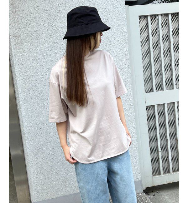 Lbc with Life「シルケット裾ラウンドTee」|Tシャツ・カットソー|ベージュ