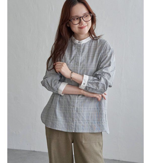 Lbc with Life「クレリックパイピングシャツ」|シャツ・ブラウス|グレー