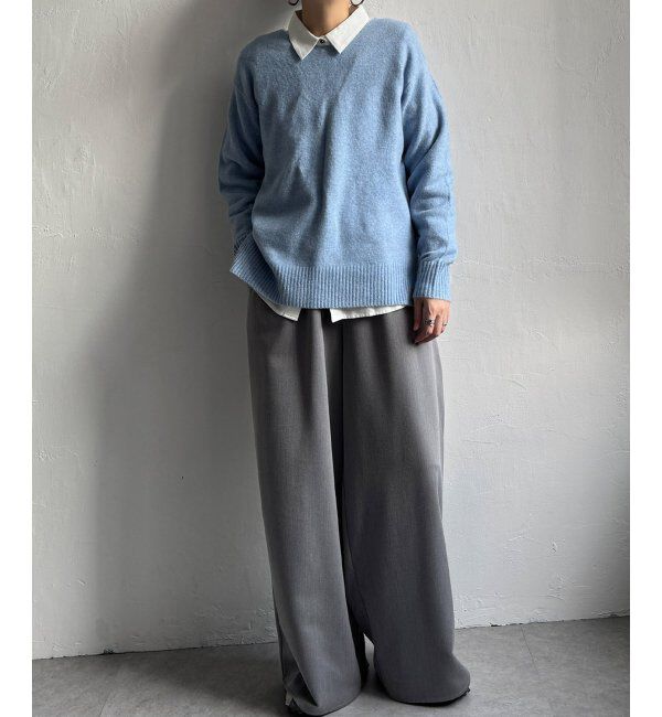 Lbc with Life「アンゴラ混Vネックニットプルオーバー」|カーディガン|