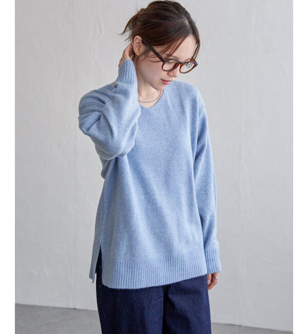 Lbc with Life「アンゴラ混Vネックニットプルオーバー」|カーディガン|