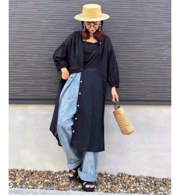 Lbc with Life「リネンブレンドシャーリングワンピ」|ワンピース|