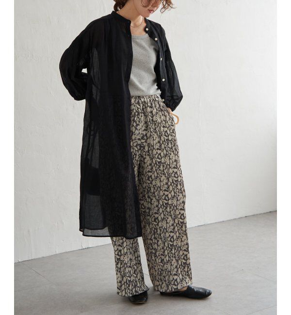 Lbc with Life「リネンブレンドシャーリングワンピ」|ワンピース|