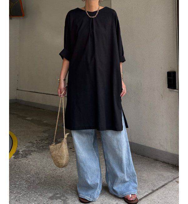 Lbc with Life「リネン混サックワンピース」|ワンピース|