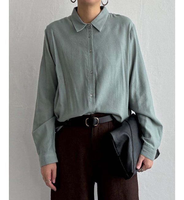 Lbc with Life「綿レーヨンメタルボタンシャツ」|シャツ・ブラウス|