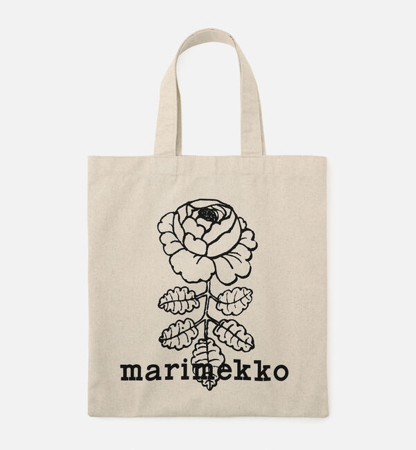 Marimekko「Vankka Vihkiruusu Placement トートバッグ」|トートバッグ|