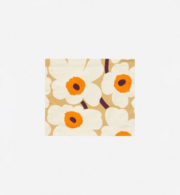 Marimekko「Unikko プレイスマット 35&times;40cm」|その他|ｷｬﾗﾒﾙ&times;ｸﾘｰﾑ&times;ｵﾚﾝｼﾞ