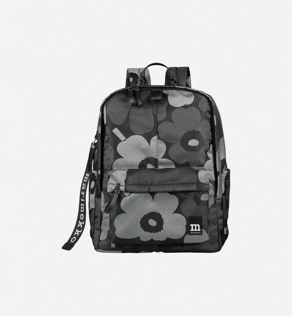 Marimekko「Zip Top Backpack Unikko バックパック」|リュック|グレー&times;ダークグレー