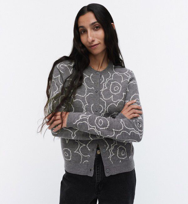 Marimekko「Villi Piirto Unikko ニットカーディガン」|ニット・セーター|