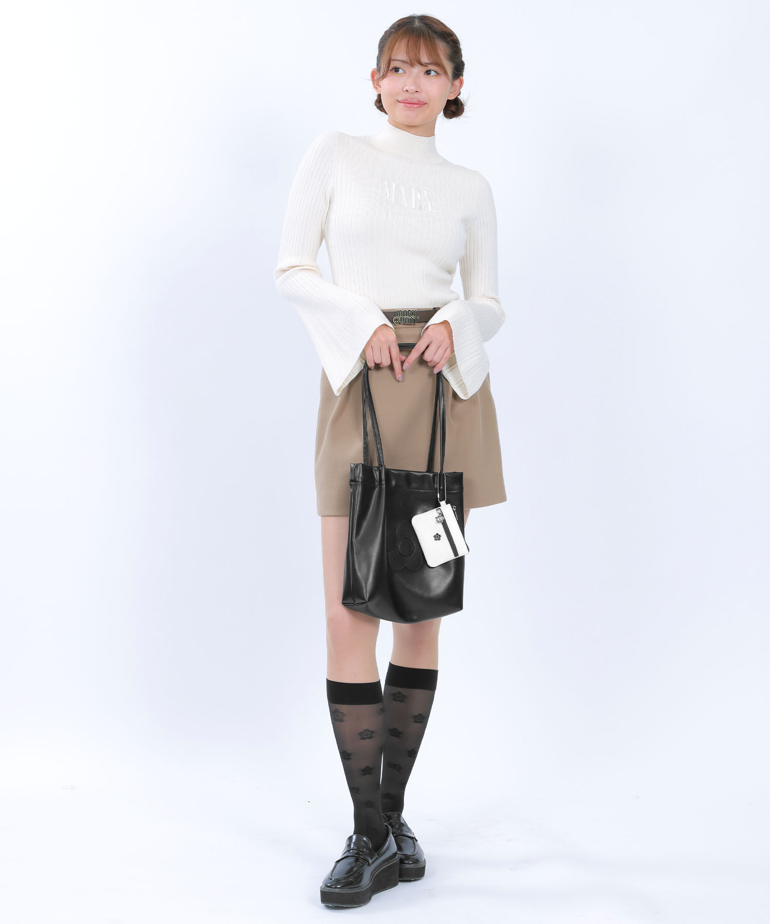 MARY QUANT「デイジーパッチソフト ミニトート」|トートバッグ|