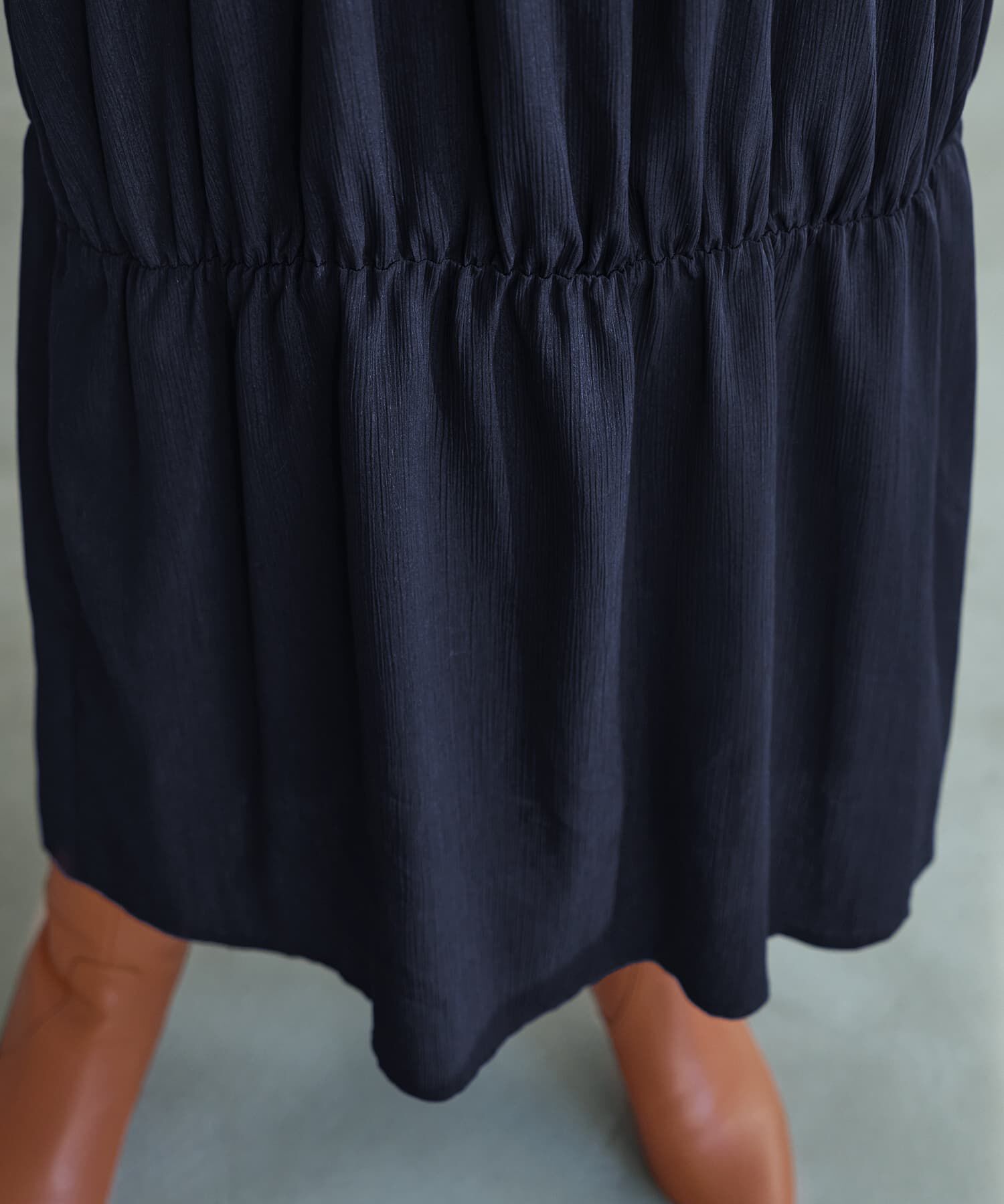 STYLE DELI「【LUXE】楊柳ギャザーワンピース」|ワンピース|