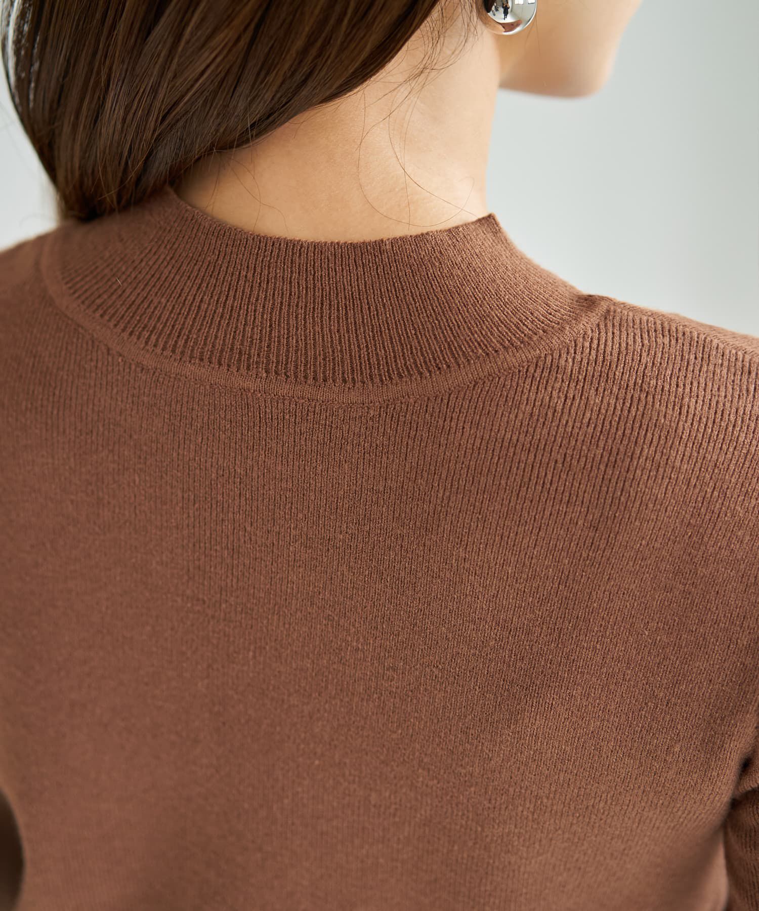 STYLE DELI「ソフトタッチ◆５分袖ハイネックトップス」|ニット・セーター|