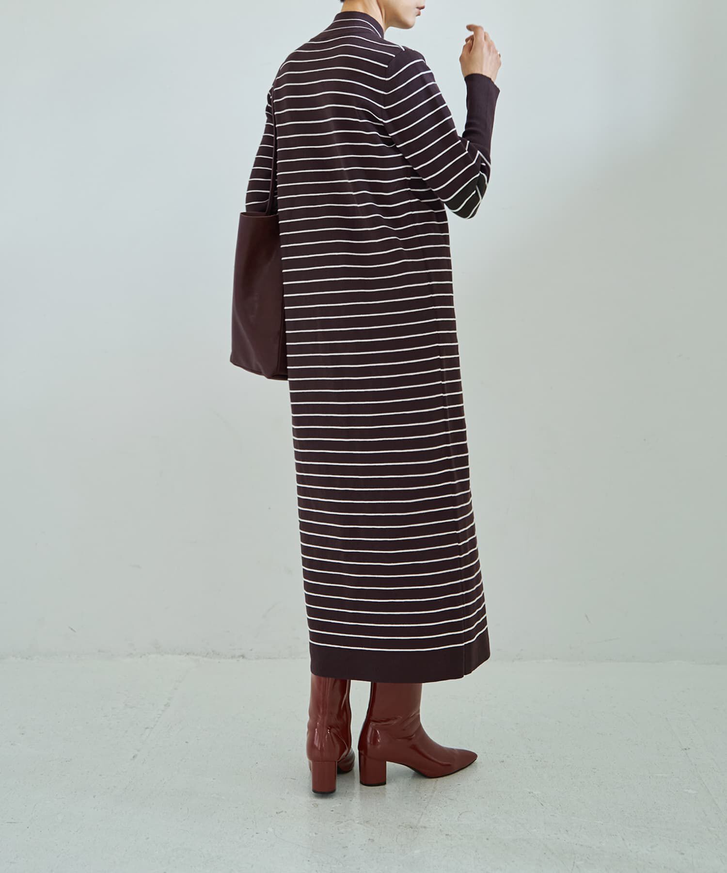 STYLE DELI「立体ボーダーニットワンピース」|ワンピース|