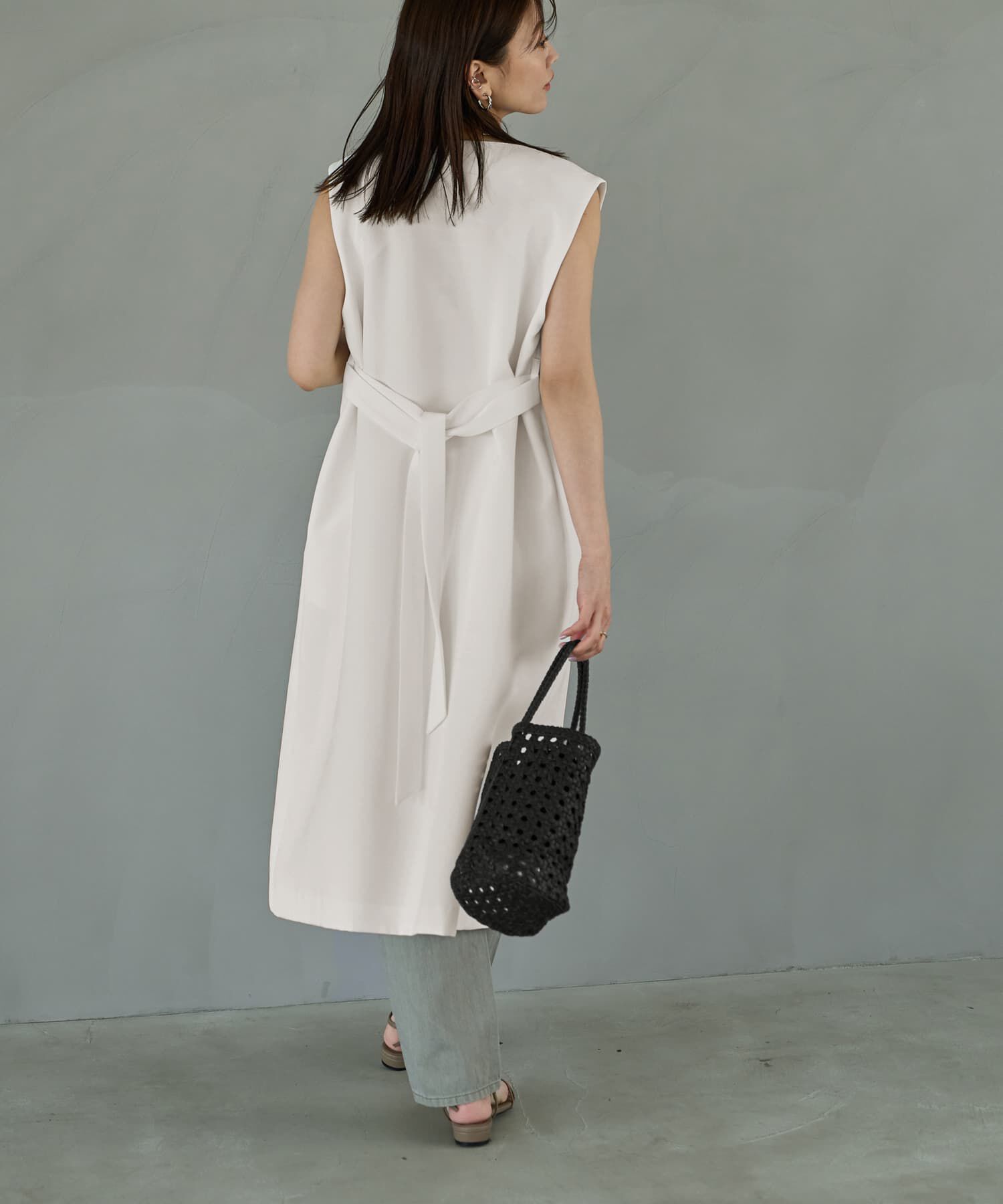 STYLE DELI「【LUXE】フロントカーブロングジレ」|ベスト・ジレ|