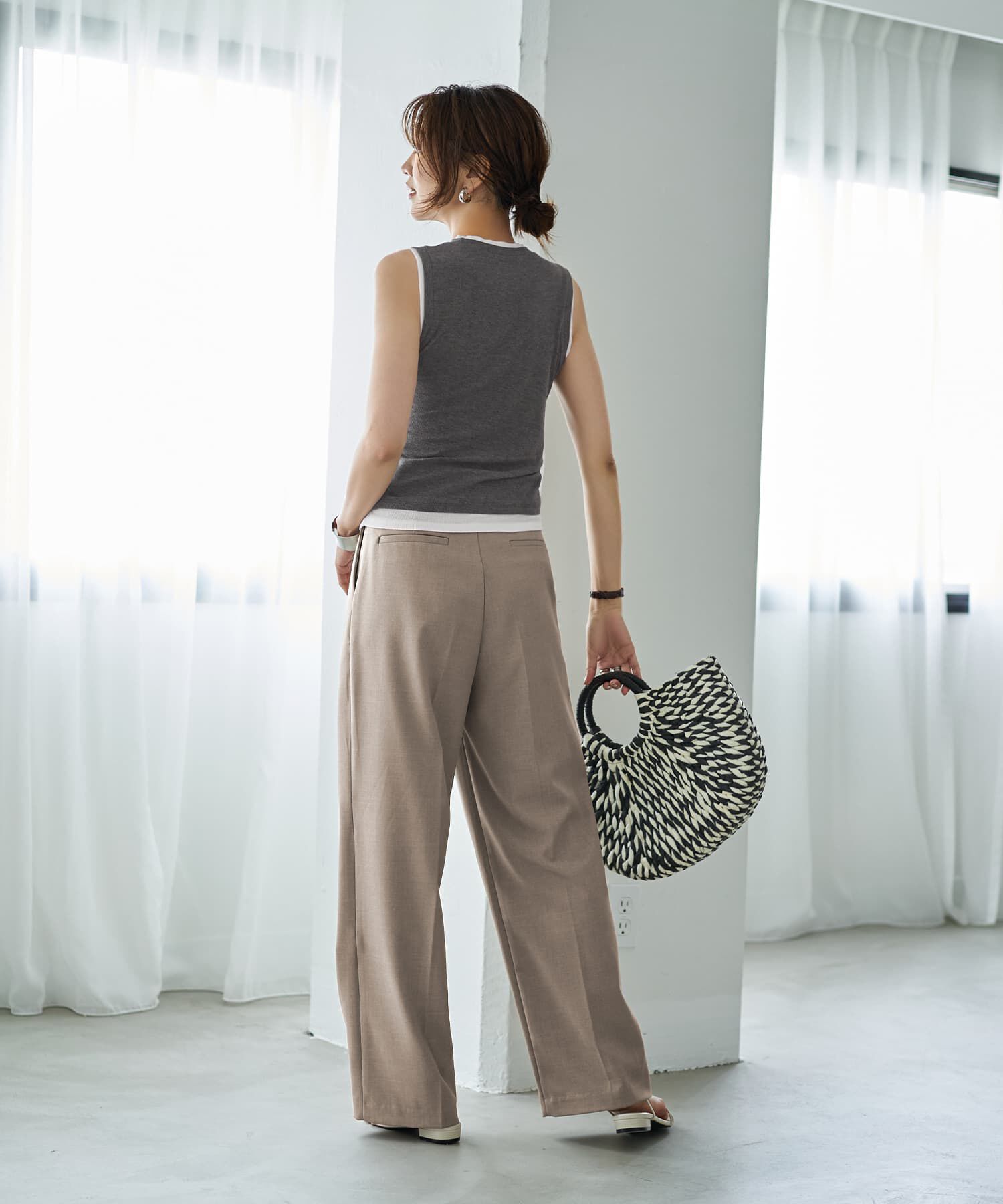 STYLE DELI「レイヤード風シアーニットソータンクトップ」|タンクトップ|