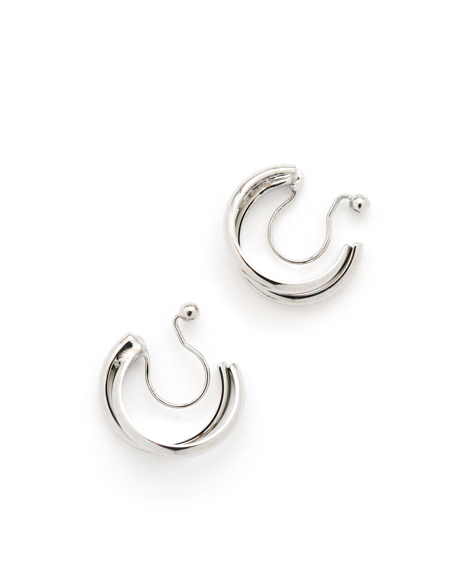 colleca la「ノンホール・2連フープイヤリング」|イヤリング|
