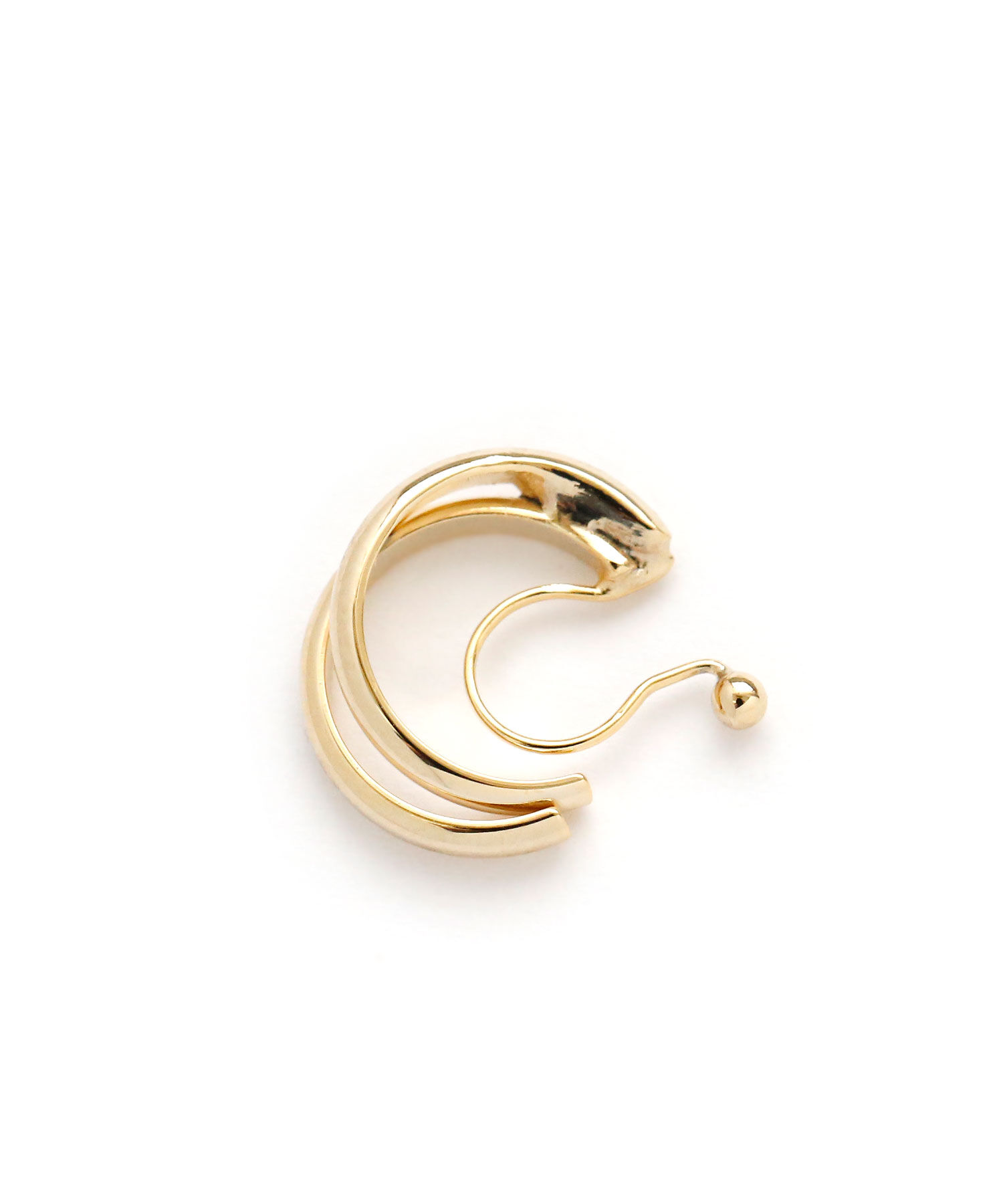 colleca la「ノンホール・2連フープイヤリング」|イヤリング|